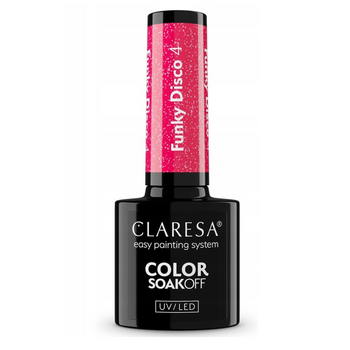 Claresa Hybridní lak na nehty Funky Disco 4 Pink Fever 5g