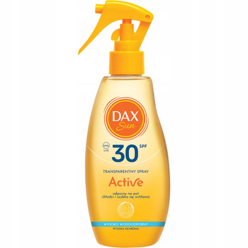 Dax Sun Active Transparentní voděodolný tělový sprej na ochranu SPF30 200ml