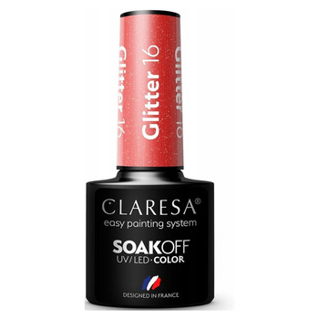 Claresa Hybridní lak na nehty Glitter 16 5g
