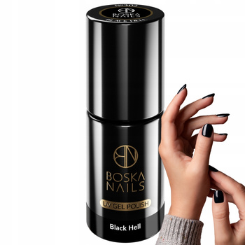 Boska Nails Divine Hybrid Nail Polish Black 302 Black Hell 6ml