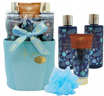 Aurora Elegance Dárková sada 5 kosmetických přípravků v jasmínové kosmetické taštičce