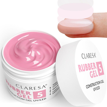 Claresa Rubber Gel UV/LED Rubber Construction Gel 5 středně růžový 45 g