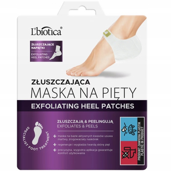 L'biotica exfoliační peelingová maska ​​na podpatky napuštěný polštářek 1 pár