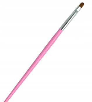 Dřevěný gelový štětec, kulatý, růžový, č