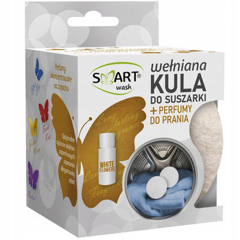 Smart Wash Woolen Dryer Ball + White Flowers Laundry Parfém 20 ml