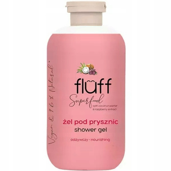 Fluff Výživný ovocný sprchový gel Kokosová voda Malina 500 ml