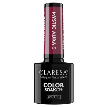 Claresa Hybridní lak na nehty Classic Burgundy Mystic Aura 3 5g