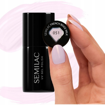Semilac Hybrid Varnish French Beige Milk 051 7ml