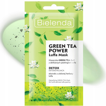 Bielenda maska ​​ze zeleného čaje 2v1 s detoxikačním Luffa peelingem