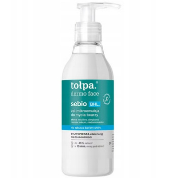 Tołpa Dermo Face Sebio BHL Mikroemulzní čisticí gel na obličej Trehalose 195 ml