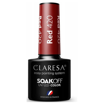 Claresa Hybridní lak na nehty červený 420 5g