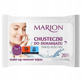 Marion čistící ubrousky na odlíčení obličeje, očí, krku, aloe 20 ks