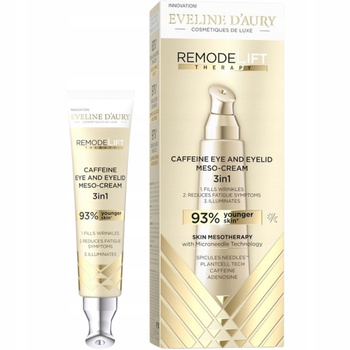 Eveline D'Aury RemodeLift kofeinový oční krém pleťová mezoterapie 15 ml