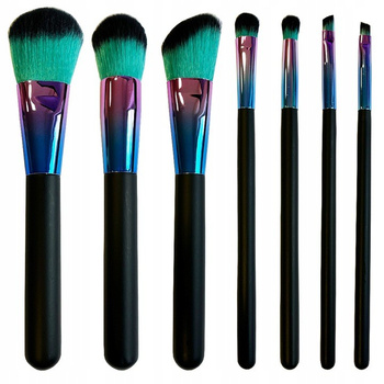 Sada barevných štětců na make-up Rainbow 7 ks