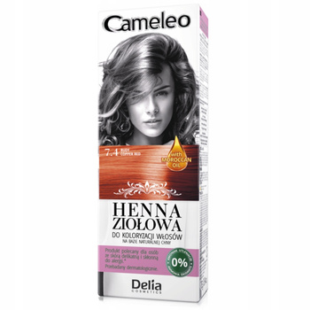 Delia Cameleo Herbal Hair Henna Bez amoniaku 7,4 Rudy 75g