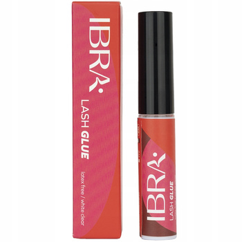 Ibra Lash Glue Lepidlo na řasy se štětcem Transparentní bez latexu 5ml