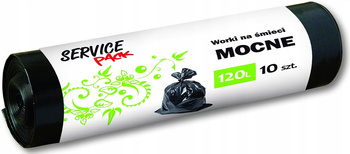 Silné černé pytle na odpadky velké 120L 10 ks