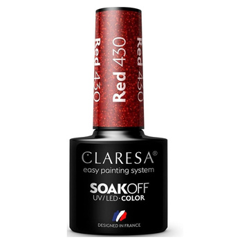Claresa Hybridní lak na nehty červený 430 5g