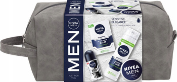 Nivea Men Dárková sada 4 Roll-on krému Sensitive Cosmetics + kosmetická taštička