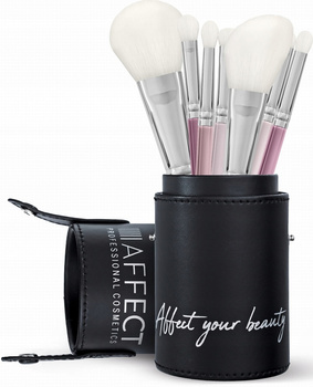 Affect sada 7 profesionálních štětců na make-up v kožené tubě