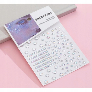 Samolepící samolepky s krystaly na obličej 08