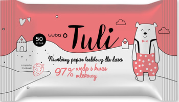 Tuli Moisturized Toalet Paper Jahoda 50 kusů