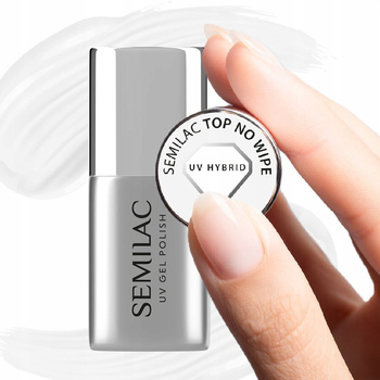 Semilac Top No Wipe pro hybridní lak na nehty bez mycího lesku 7ml