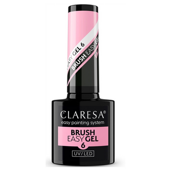 Claresa Easy Brush Gel Gel na nehty ve štětci 6 středně růžový růžový 5g