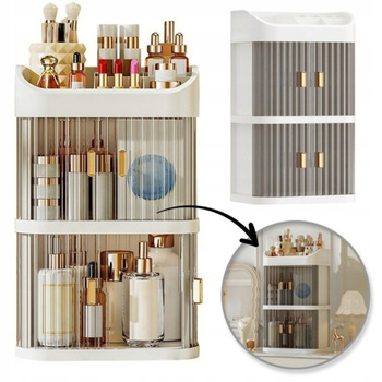 Multifunkční pouzdro na organizér na kosmetiku, šperky a doplňky, bílé