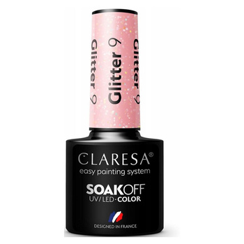 Claresa Hybridní lak na nehty Glitter 9 5g
