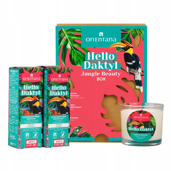 Orientana Hello Date Box Dárková sada 2x krém + sojová svíčka