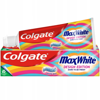 Colgate Max White Design Edition zubní pasta s krystaly máty 75 ml
