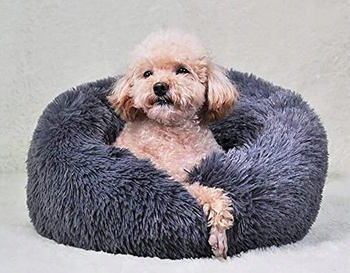 Plyšový kulatý pelíšek pro kočky 60 cm