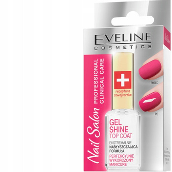 Eveline Nail Salon Shine Top Coat Shiny Nail Conditioner 12ml