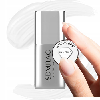 Semilac Base Základní transparentní báze pro hybridní lak na nehty 11ml
