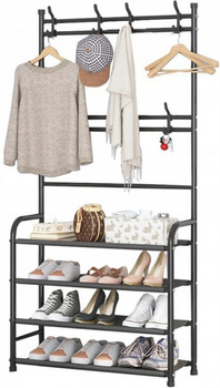 Věšák na šaty Stojan na šatní skříň 4 police na boty multifunkční 152 cm