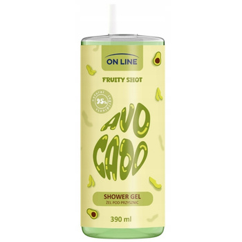On Line Fruity Shot Osvěžující sprchový gel Avokádo Vitamin E 390 ml