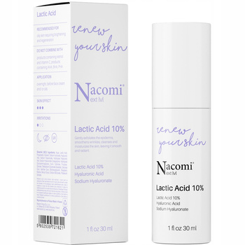 Nacomi Next Level Sérum s kyselinou mléčnou 10% hydratuje a jemně exfoliuje 30 ml