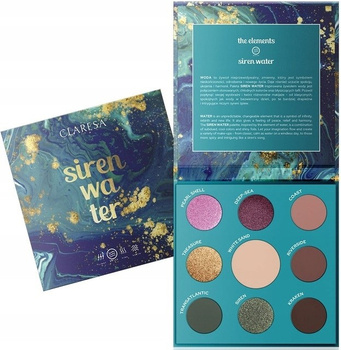Vodní paleta 9 očních stínů Claresa Siren