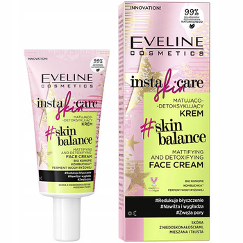 Eveline Insta Skin Care matující detoxikační denní pleťový krém 50 ml