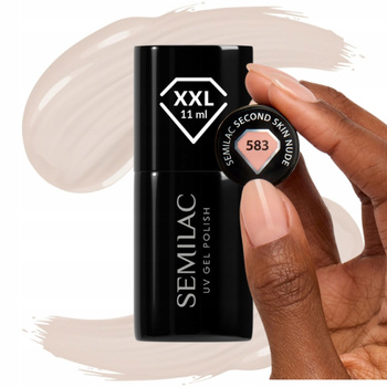 Semilac Hybridní lak na nehty Second Skin Nude 583 béžový XXL 11ml
