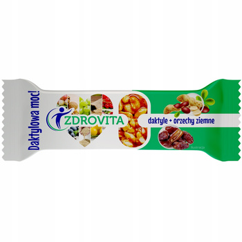 Zdrovita Datle Power Sugar-Free Fit Healthy Bar Arašídy 40g