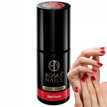 Boska Nails Divine Hybrid Nail Polish Red 326 Red Ferry 6ml