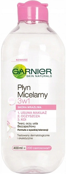 Garnier Micellar Liquid 3v1 Sensitive Skin Odstraňuje make-up čistí Koi 400 ml