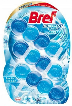 Bref Brilliant Gel Ocean Fragrance toaletní kostka x3