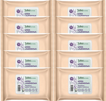 Luba Eco Family vlhčený toaletní papír Levandule voda 10 x 50 500 kusů