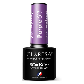 Claresa Hybridní lak na nehty Purple 617 5g