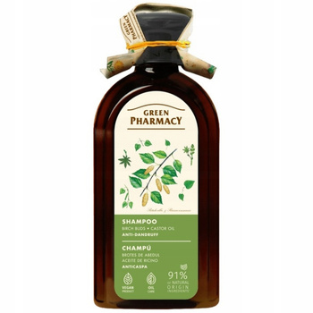 Green Pharmacy vlasový šampon proti lupům s ricinovým olejem 350 ml