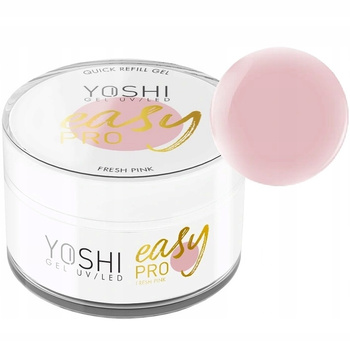 Yoshi UV LED Gel Easy Pro Fresh Pink Building Gel Poloprůhledný 50ml