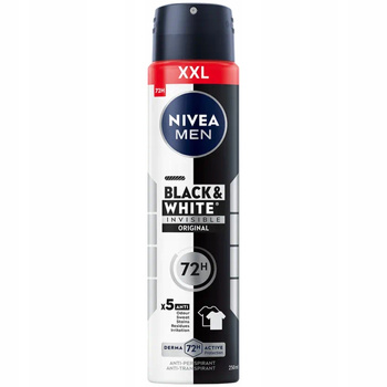 Nivea Men Black White Invisible Original Antyperspirant Męski sprej 250 ml